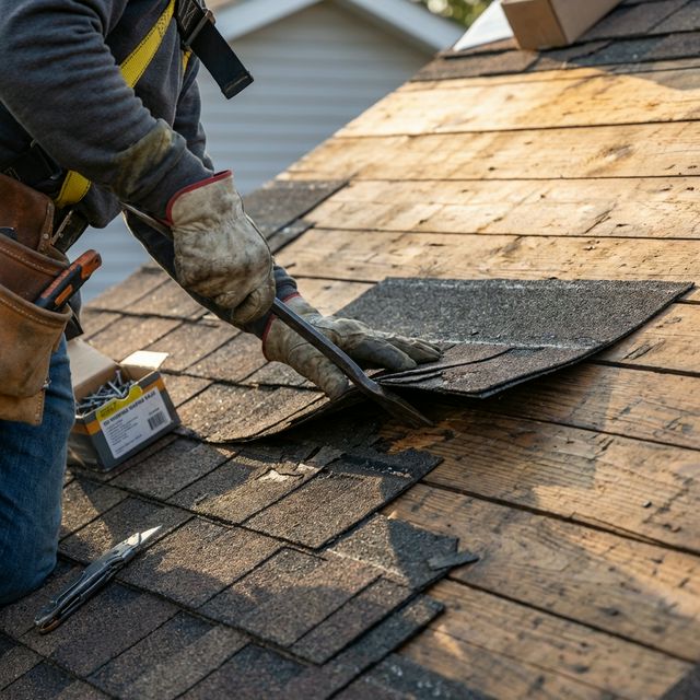 Professional roofing work